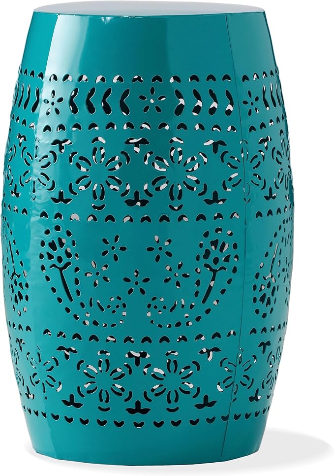 Christopher Knight Home Ruby Outdoor 12" Iron Side Table, Teal