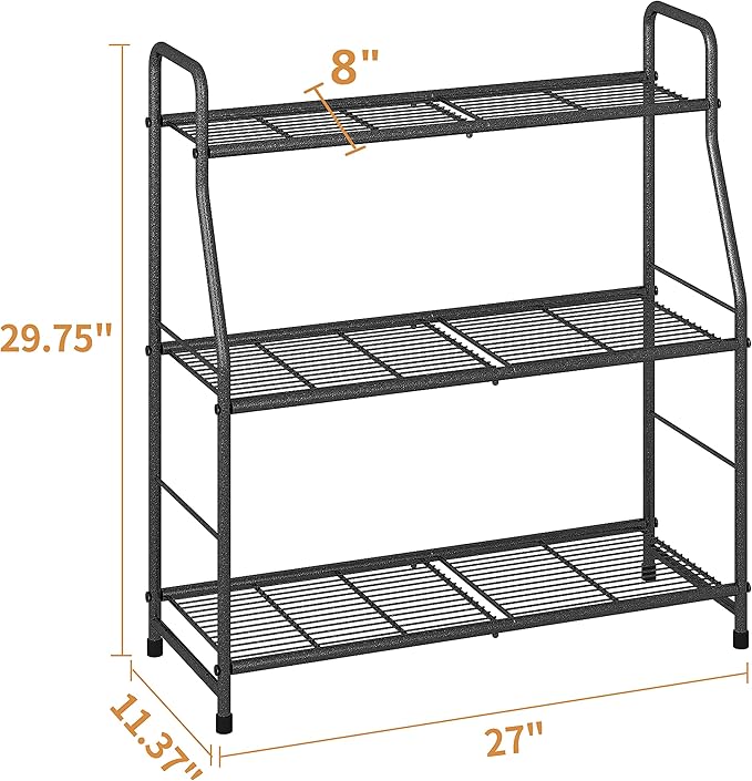 Simple Trending Plant Stand Outdoor Indoor 3 Tier Metal Waterproof Plant Shelf for Living Room Balcony Garden