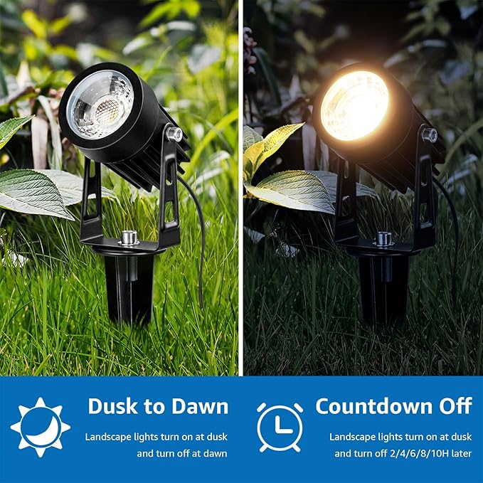 SUNVIE All-in-One LED Low Voltage Landscape Lighting Kit, 12-Pack Landscape Lights with Transformer 100FT Wire and Connectors, 3000K Waterproof Low Voltage Landscape Lights for Garden Yard House Tree