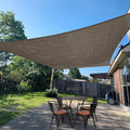 SUNLAX Sun Shade Sail 10' x 15' Brown Rectangle Canopy Sail Shade Cover UV Block Permeable Sunshade Outdoor for Patio Backyard Deck Pergola (We Make Custom Size)