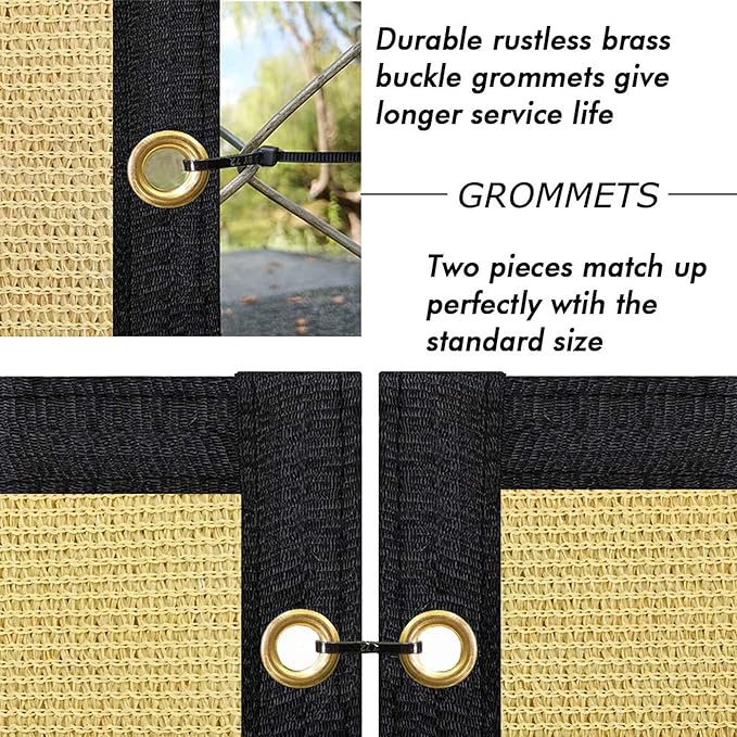 UPGRADE Privacy Fence Screen 6'x13' Sand Outdoor 90% Visibility Blockage 170 GSM Mesh Shade Cover Panels for Backyard,Balcony,Home Decoration with Zip Ties,Customized Avaliable