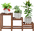3 Tiers Plant Stand Indoor,Wood Plant Stands for Indoor Plants Multiple,Corner 3 Steps Ladder Plant Shelf High Low Flower Stand Planter Display Rack for Patio Balcony Living Room