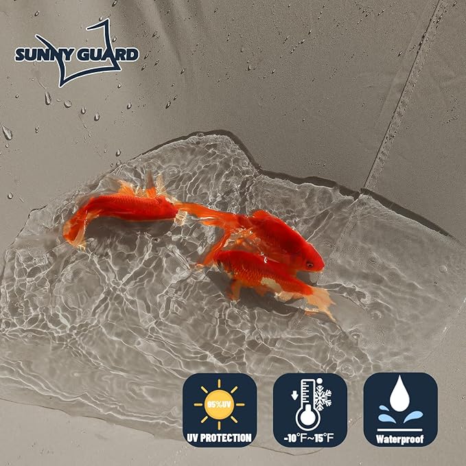 SUNNY GUARD Waterproof Sun Shade Sail 5' x 8' Taupe Rectangle UV Block Sunshade for Backyard Yard Deck Patio Garden Outdoor Activities and Facility(Customized)