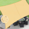LOVE STORY Rectangle 9'x16' Waterproof Sun Shade Sail Canopy UV Block for Outdoor Patio Backyard Carport,Sand(We Make Custom Size)