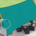 LOVE STORY Rectangle 7'x12' Waterproof Sun Shade Sail Canopy UV Block for Outdoor Patio Backyard Carport,Turquoise Blue(We Make Custom Size)