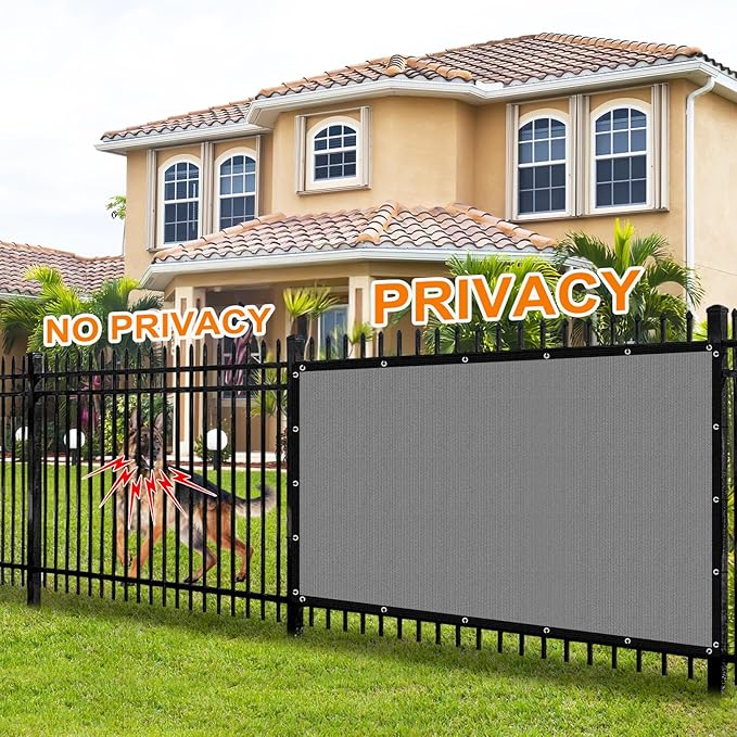 Artpuch 90% Sun Shade Cloth, 6 x 20 FT Pergola Shade Cover Canopy with Grommets, Sun Screen Fabric Tarp for Patio, Outdoor, Garden, Backyard, Light Grey
