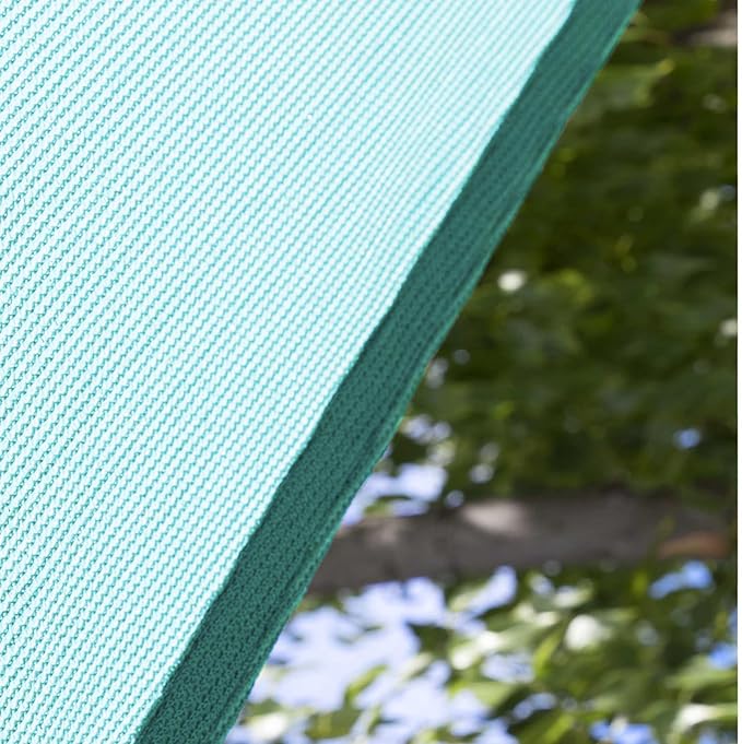 Amgo 18' x 18' x 18' Turquoise Triangle Sun Shade Sail UPF50+ Canopy Awning AGSLT, 95% UV Blockage, Water & Air Permeable, 200GSM Heavy Duty Commercial and Residential (We Make Custom Sizes)