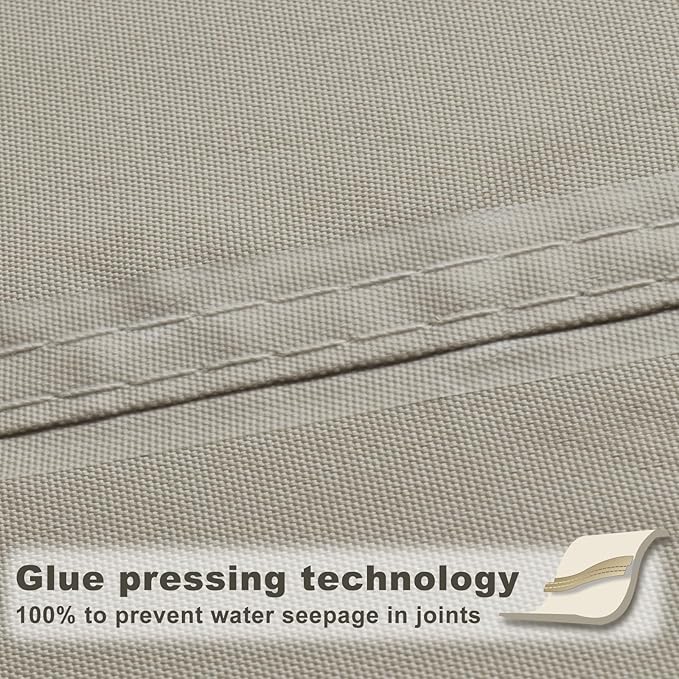 SUNNY GUARD Waterproof Sun Shade Sail 10'x12'x15.6' Taupe Right Triangle UV Block Sunshade for Backyard Yard Deck Patio Garden Outdoor Activities and Facility(Customized)