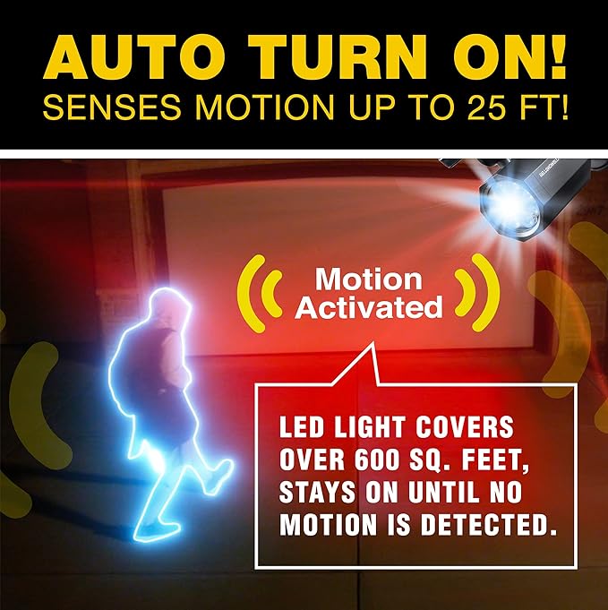 Bell+Howell Bionic Spotlight Motion Solar Spot Lights Outdoor Waterproof, Solar Landscape Lights, Outdoor Solar Yard Lights Weather Resistant, Super Bright LED Lights, for Garden, Lawn As Seen On TV