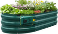 KING BIRD Raised Garden Bed Kit 2025 Upgraded 10-Minute Assembly Galvanized Planter Garden Box Outdoor for Gardening, Vegetables, Flowers, 47x24x12 in, Green