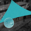 SUNNY GUARD Waterproof Sun Shade Sail 15'x15'x15' Turquoise Blue Triangle UV Block Sunshade for Backyard Yard Deck Patio Garden Outdoor Activities and Facility(Customized)