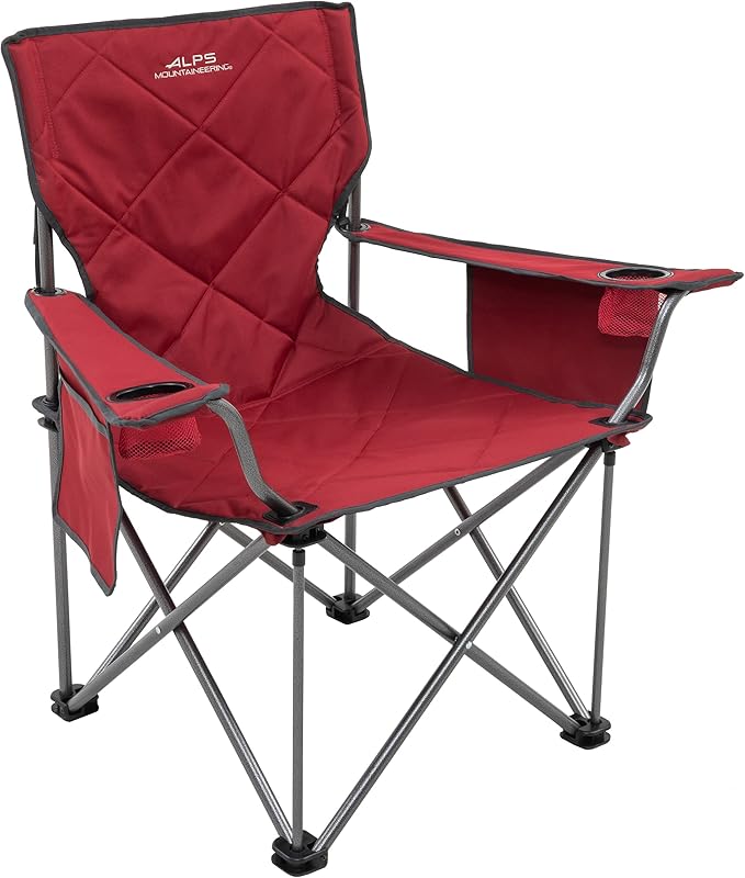 ALPS Mountaineering King Kong Camping Chairs for Adults with Mesh Cup Holders and Pockets, Built Durable and Reliable with Compact Foldable Steel Frame
