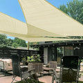 LOVE STORY Custom Size 16'x16'x22.6' Butter Cream Sun Shade Sail Right Triangle Sunhsade Fabric Awning Canopy for Patio Backyard Carport Pergola (Customized)