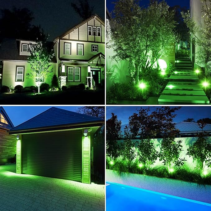 T-SUN Solar Lights Outdoor Waterproof IP65, 6Pack LED Solar Spot Lights Color Changing IP65 Waterproof Smart Auto On/Off for Outside Landscape Garden Yard Lawn Pathway Patio Driveway