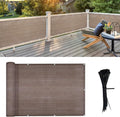 LOVE STORY Balcony Privacy Screen, 3'x7' Deck Shield Screen Fence Cover,UV Protection and Weather-Resistant,3 FT Height for Deck, Patio, Backyard, Outdoor Pool, Porch, Railing, Brown