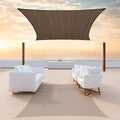 ColourTree TAPR1616 Custom Size 9' x 14' Brown Sun Shade Sail Canopy UV Block UPF50 Rectangle - Commercial Standard Heavy Duty - 190 GSM - 3 Years Warranty