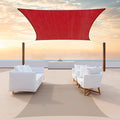 ColourTree TAPR1616 Custom Size 18' x 22' Red Sun Shade Sail Canopy UV Block UPF50 Rectangle - Commercial Standard Heavy Duty - 190 GSM - 3 Years Warranty