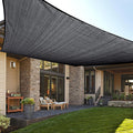 LOVE STORY Custom Size 16'x18' Graphite Grey Sun Shade Sail Rectangle UV Block Canopy Patio Sail Sunshades Fabric for Outdoor Garden Carport (We Make Custom Size)
