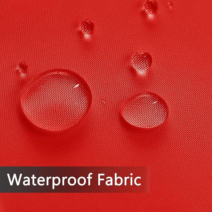 SpaceDresser Waterproof Outdoor Sheer Curtains for Patio - 4 Panels Rod Pocket Indoor Voile Sheer Curtain for Living Room,52W x 120L inch,Red