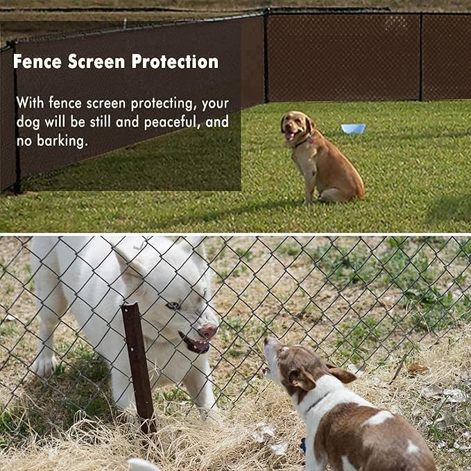 UPGRADE Privacy Fence Screen 3'x8' Brown Outdoor 90% Visibility Blockage 170 GSM Mesh Shade Cover Panels for Backyard,Balcony,Home Decoration with Zip Ties,Customized Avaliable