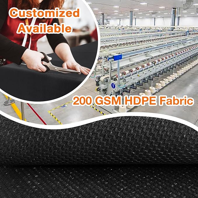Artpuch Outdoor Pergola Shade Cover 17x21 FT Sun Shade Cloth with Grommets Black 90% UV Protection Canopy Patio Privacy Screen (Customized Available)