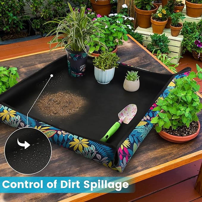 3 PCS 29.5"x 29.5" Waterproof Repotting Mat for Plant Transplanting and Mess Control