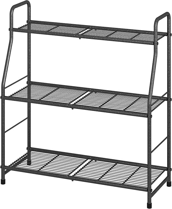 Simple Trending Plant Stand Outdoor Indoor 3 Tier Metal Waterproof Plant Shelf for Living Room Balcony Garden