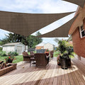 Patio Paradise 18' x 18' x 17'10" Sun Shade Sail Triangle Canopy, Permeable Shade Cloth Fabric Sunlight Block Patio Cover HDPE Deck Awning for Outdoor Backyard Pergolas Roof Shading, Brown