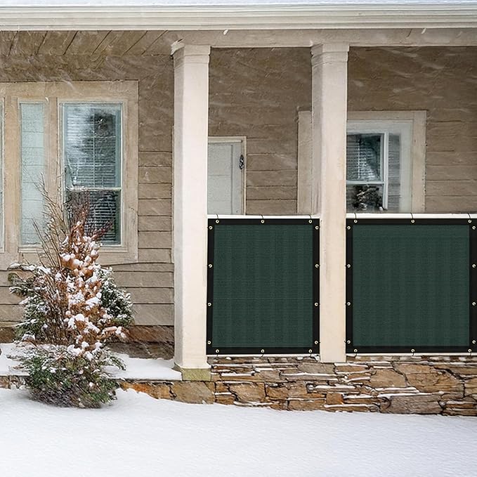 UPGRADE Privacy Fence Screen 4'x29' Dark Green Outdoor 90% Visibility Blockage 170 GSM Mesh Shade Cover Panels for Backyard,Balcony,Home Decoration with Zip Ties,Customized Avaliable