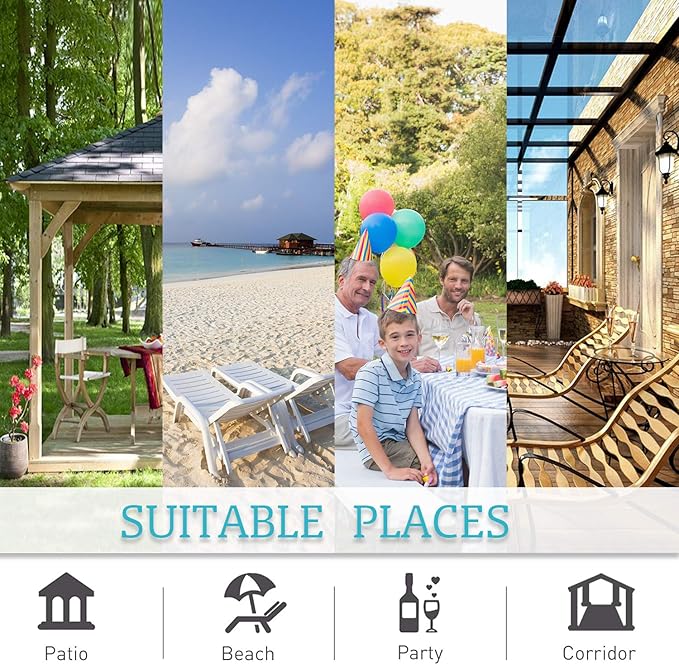 RYB HOME Extra Wide Outdoor Curtains for Patio Waterproof Heavy Duty Thermal Insulated in Summer Full Coverage Privacy for Porch, Gazebo & Pergola, W100 x L84, Natural, 1 Panel