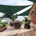 Patio Paradise 6' x 6' x 6' Sun Shade Sail Triangle Canopy Shade Cloth Fabric Sunlight Block Patio Pergola Cover HDPE Deck Awning for Outdoor Backyard Roof Shading, Green