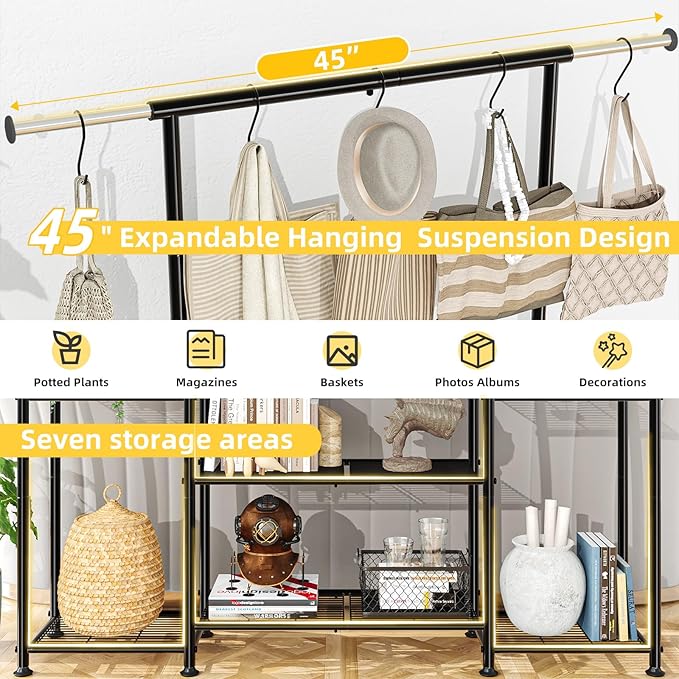 Simple Trending Plant Stand Indoor Outdoor, Metal 3 Tier Tall Hanging Plant Shelf for Multiple Flower Planter Large Heavy Duty Ladder Plant Holder for Garden, Black