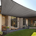 LOVE STORY Custom Size 12'x24' Dark Grey Sun Shade Sail Rectangle UV Block Canopy Patio Sail Sunshades Fabric for Outdoor Garden Carport (We Make Custom Size)