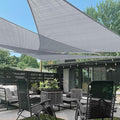 LOVE STORY Custom Size 6'x12'x13.4' Silver Grey Sun Shade Sail Triangle Sunshade Fabric Awning Canopy for Patio Backyard Carport Pergola (Customized)