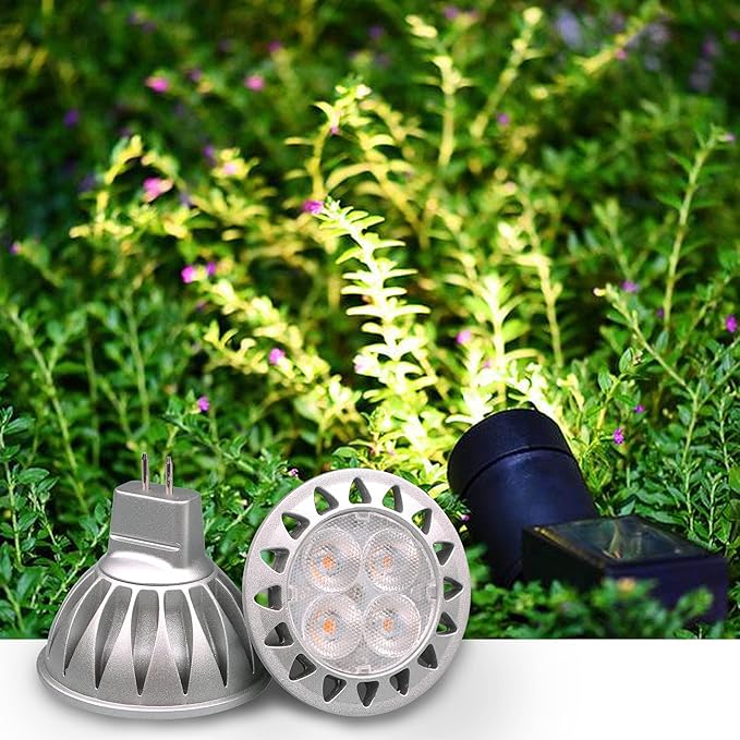 ALIDE MR16 GU5.3 LED Bulbs 50W Halogen Equivalent, 2700K Warm White,MR16 5W 12V Low Voltage Bulbs Spotlights for Outdoor Landscape Flood Track Lighting,Not Dimmable,458lm, 38Deg,3Pack