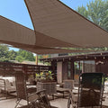 LOVE STORY 16' x 16' x 22' Right Triangle Brown Sun Shade Sail Canopy UV Block for Outdoor Patio Garden Backyard