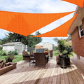 Patio Paradise 16' x 16' x 15'10" Sun Shade Sail Triangle Canopy, Permeable Shade Cloth Fabric Sunlight Block Patio Cover HDPE Deck Awning for Outdoor Backyard Pergolas Roof Shading, Orange