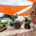 Patio Paradise 26' x 26' x 26' Sun Shade Sail Triangle Canopy Shade Cloth Fabric Sunlight Block Patio Pergola Cover HDPE Deck Awning for Outdoor Backyard Roof Shading, Orange