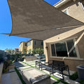 SUNLAX Sun Shade Sail 12' x 20' x 23.3' Brown Rectangle Canopy Sail Shade Cover UV Block Permeable Sunshade Outdoor for Patio Backyard Deck Pergola (We Make Custom Size)