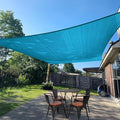 SUNLAX Sun Shade Sail 11' x 14' Turquoise Blue Rectangle Canopy Sail Shade Cover UV Block Permeable Sunshade Outdoor for Patio Backyard Deck Pergola (We Make Custom Size)