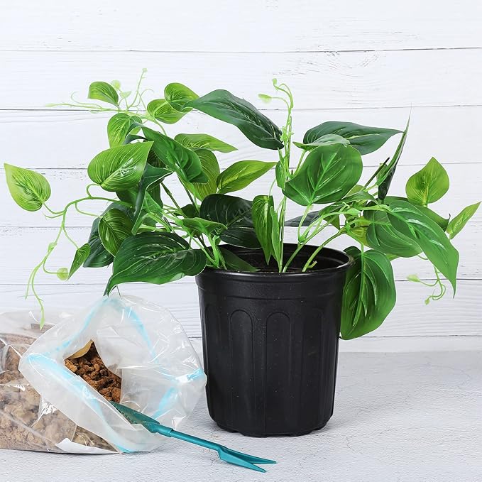 JERIA 50-Pack 1 Gallon Flexible Plant Nursery Pots with 50Pcs Plant Labels,Thickened Soft Plastic Seedling Pots,Seed Starting Pot Flower Plant Container for Succulents，Seedlings