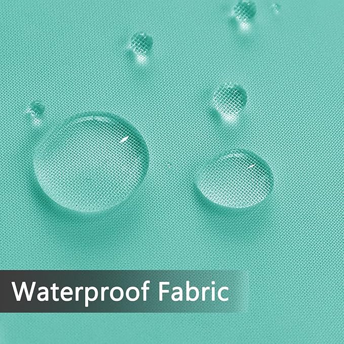 SpaceDresser Waterproof Outdoor Sheer Curtains for Patio - 2 Panels Rod Pocket Indoor Voile Sheer Curtain for Living Room,52W x 96L inch, Turquoise
