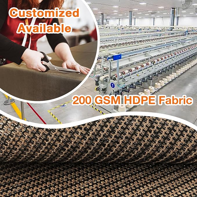 Artpuch Outdoor Pergola Shade Cover 5x20 FT Sun Shade Cloth with Grommets Mocha 90% UV Protection Canopy Patio Privacy Screen (Customized Available)