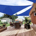 Patio Paradise 25' x 25' x 25' Sun Shade Sail Triangle Canopy Shade Cloth Fabric Sunlight Block Patio Pergola Cover HDPE Deck Awning for Outdoor Backyard Roof Shading, Blue