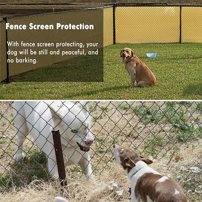 UPGRADE Privacy Screen Fence 8' x 50' Commercial Shade Cover with Brass Grommets Heavy Duty Perfect for Outdoor Back Yard-Sand, Customizable