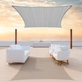 ColourTree TAPR1616 Custom Size 11' x 23' Grey Sun Shade Sail Canopy UV Block UPF50 Rectangle - Commercial Standard Heavy Duty - 190 GSM - 3 Years Warranty