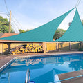 E&K Sunrise 5' x 5' x 5' Sun Shade Sail Triangle Canopy Shade Cover UV Block for Patio Backyard Garden Outdoor (Turquoise)