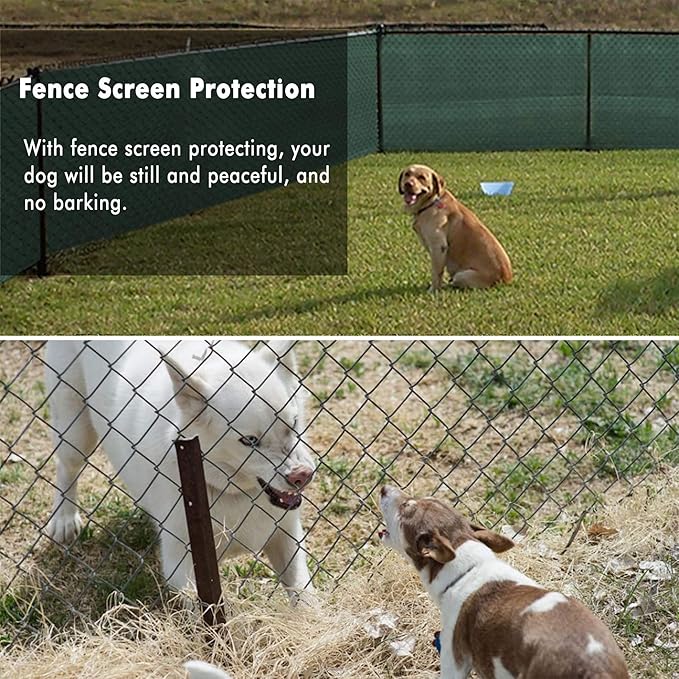 UPGRADE Privacy Fence Screen 6'x77' Dark Green Outdoor 90% Visibility Blockage 170 GSM Mesh Shade Cover Panels for Backyard,Balcony,Home Decoration with Zip Ties,Customized Avaliable