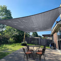 SUNLAX Sun Shade Sail 12' x 13' Dark Grey Rectangle Canopy Sail Shade Cover UV Block Permeable Sunshade Outdoor for Patio Backyard Deck Pergola (We Make Custom Size)