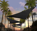 Amgo Custom Size 14' x 14' x 14' Black Triangle Sun Shade Sail UPF50+ AGTAPRT12, Order to Make Canopy Awning, 95% UV Blockage, Water & Air Permeable, Commercial Standard (We Customize)